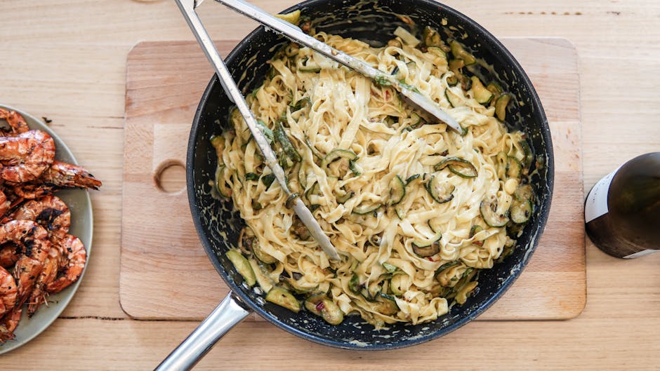 Shrimp Zucchini Noodle Skillet